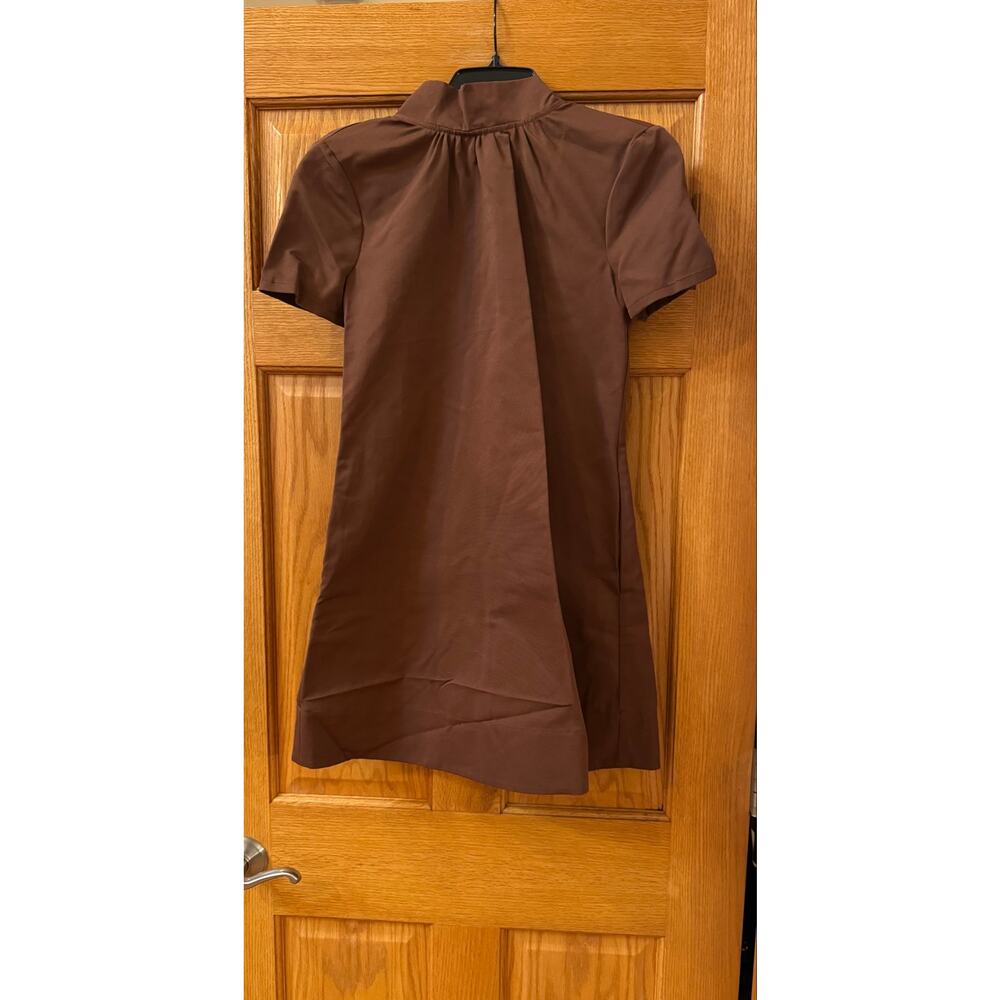 STAUD Mini Ilana Chocolate Brown Dress - New with Tags - Picture 4 of 6